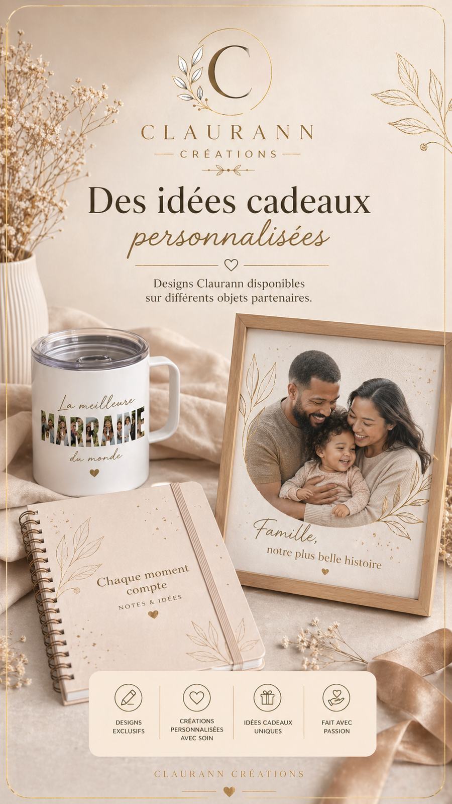 Cadeaux personnalisés – Des créations uniques pour offrir un souvenir.