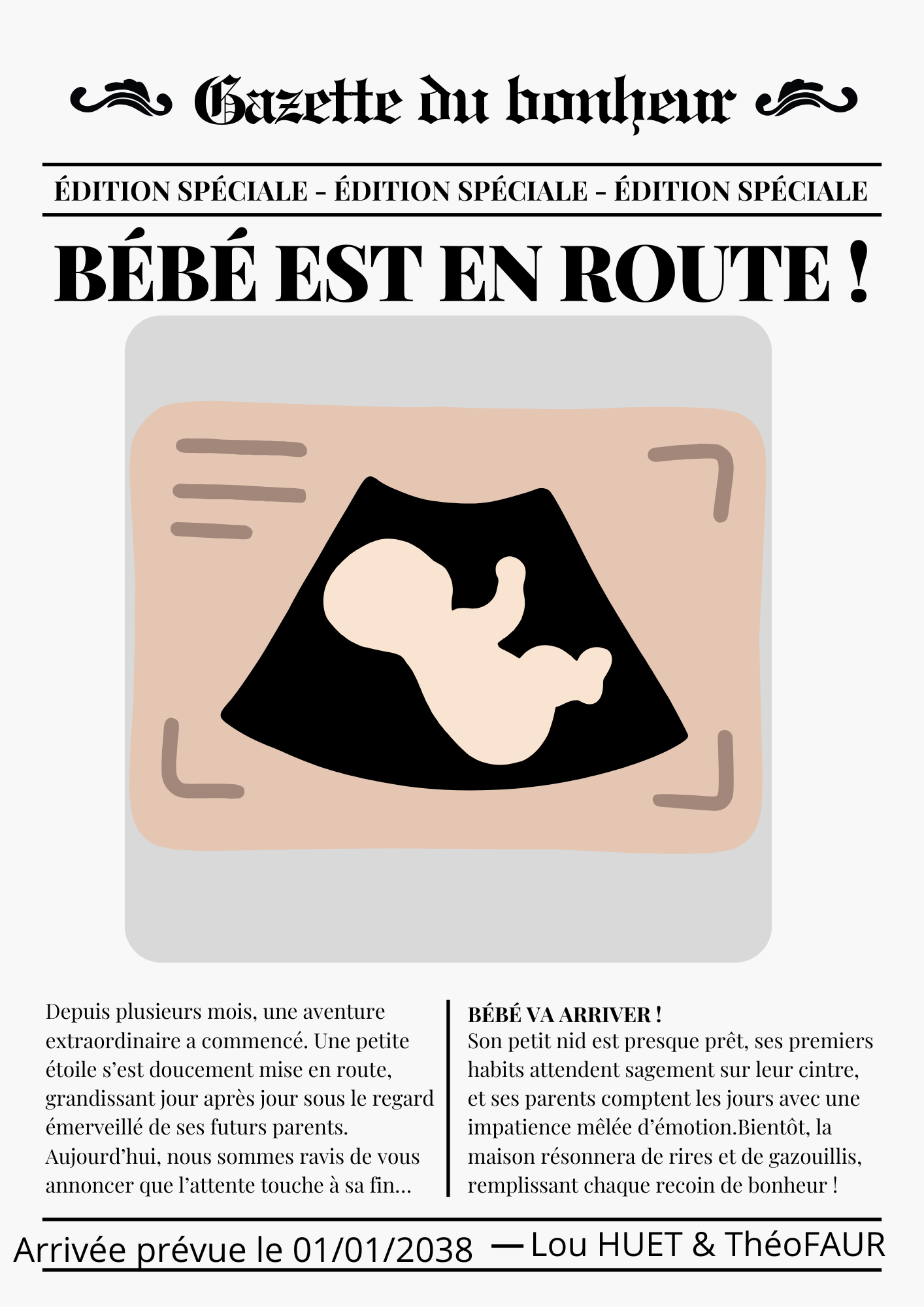 Annonce bébé en route